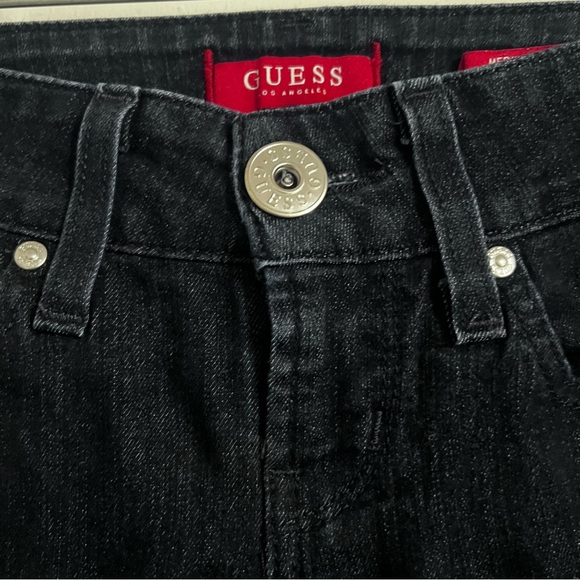 GUESS Dark Wash Sarah Medium Rise Skinny Jean - Size 24 - Picture 8 of 12